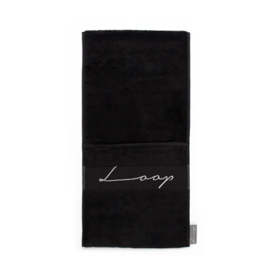 Small Pocketed Towel - Black