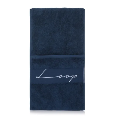 Small Pocketed Towel - Navy