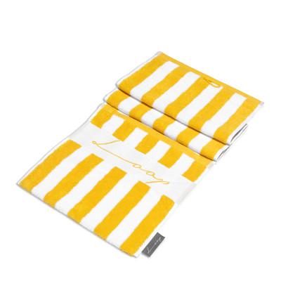 Small Pocketed Stripe Towel - Yellow